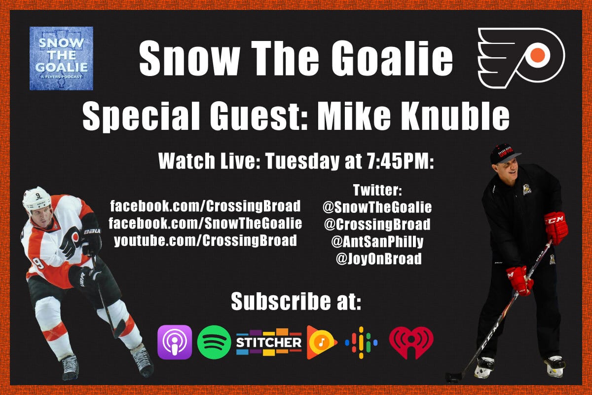 Former Flyer Mike Knuble to Join Snow The Goalie LIVE Tonight