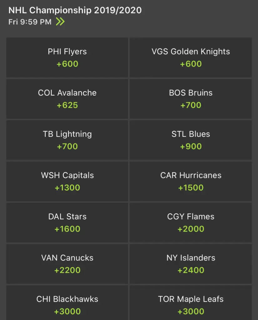 flyers odds