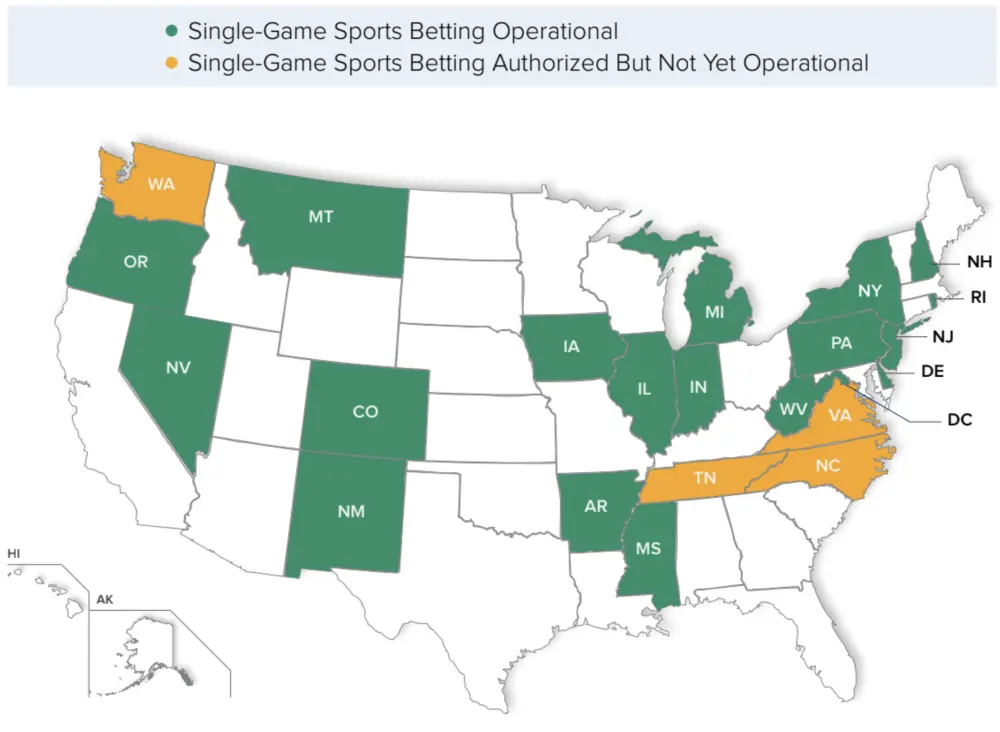 us sports betting map