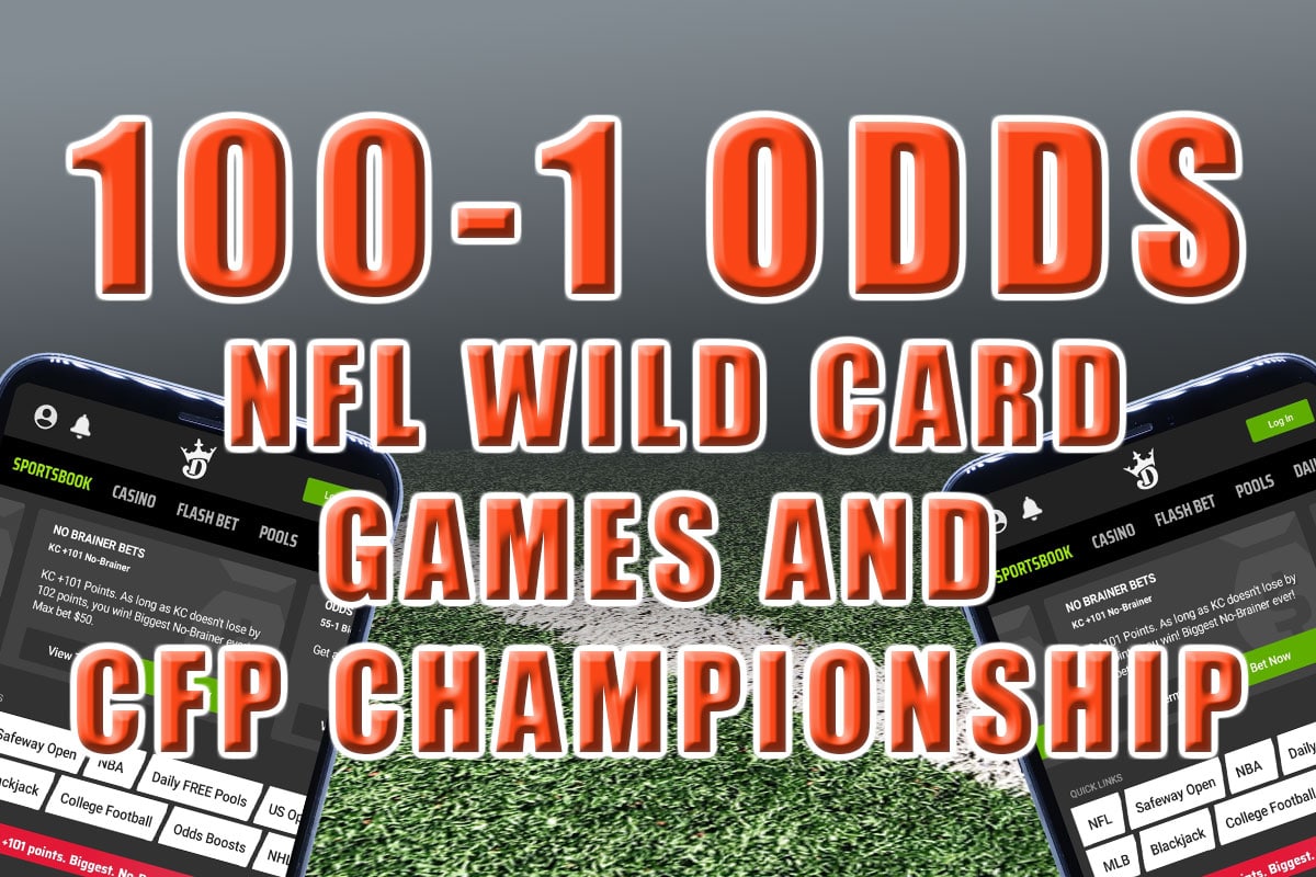 DraftKings Sportsbook: Get 100-1 Odds for NFL Playoffs, CFB