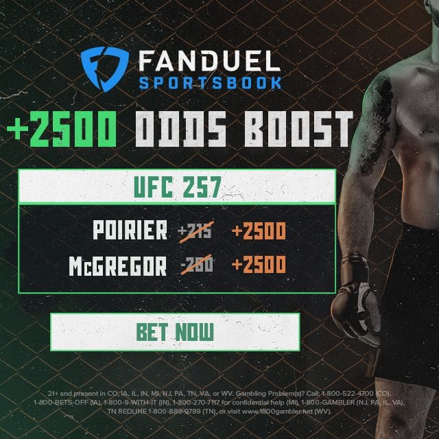 FanDuel Sportsbook Has 25-1 Odds for McGregor-Poirier