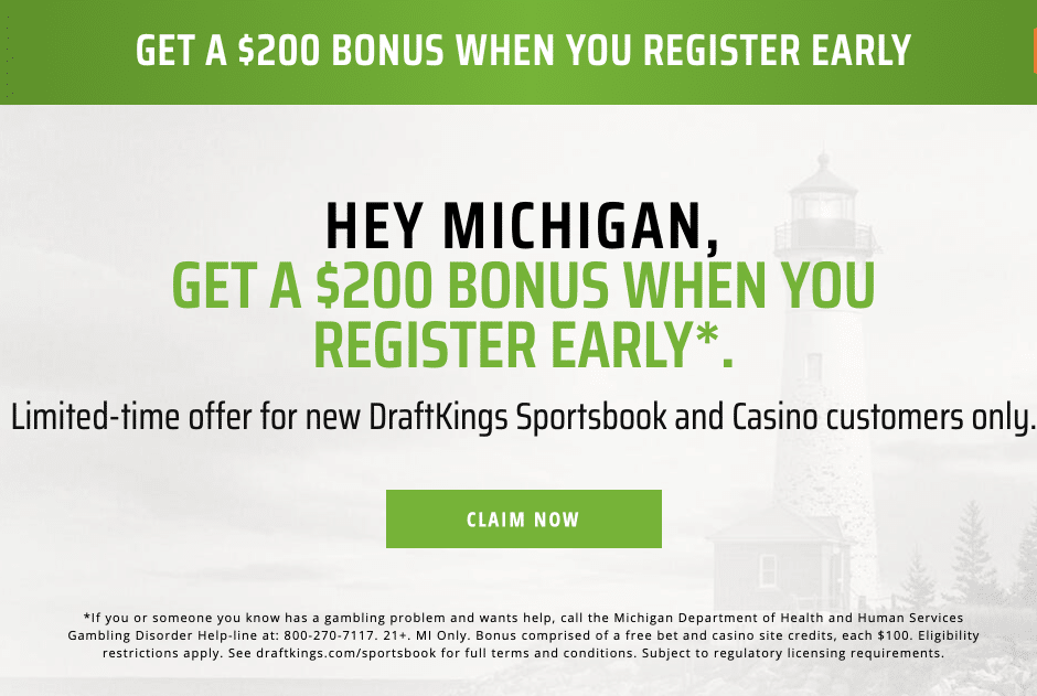 You Can Sign Up Now For DraftKings Sportsbook in Michigan