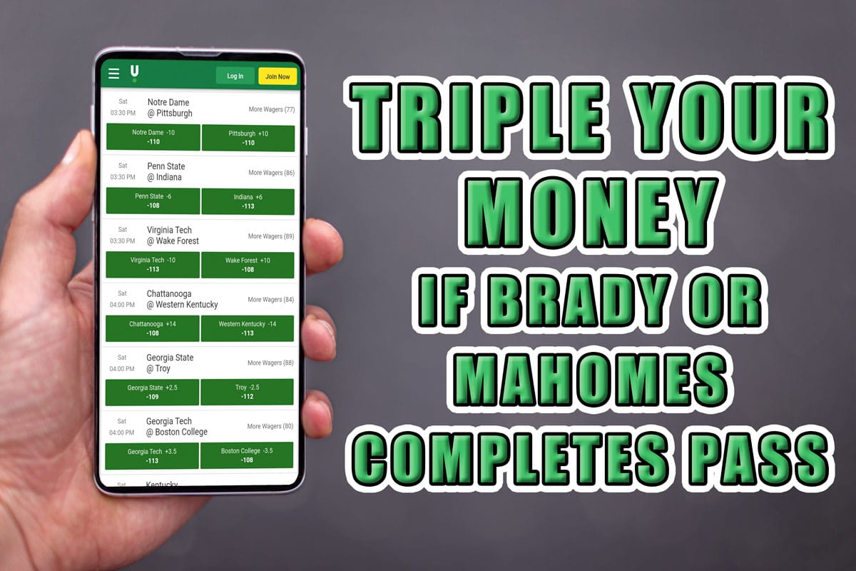 Unibet Will Triple Your Money if Tom Brady or Patrick Mahomes Complete a Pass