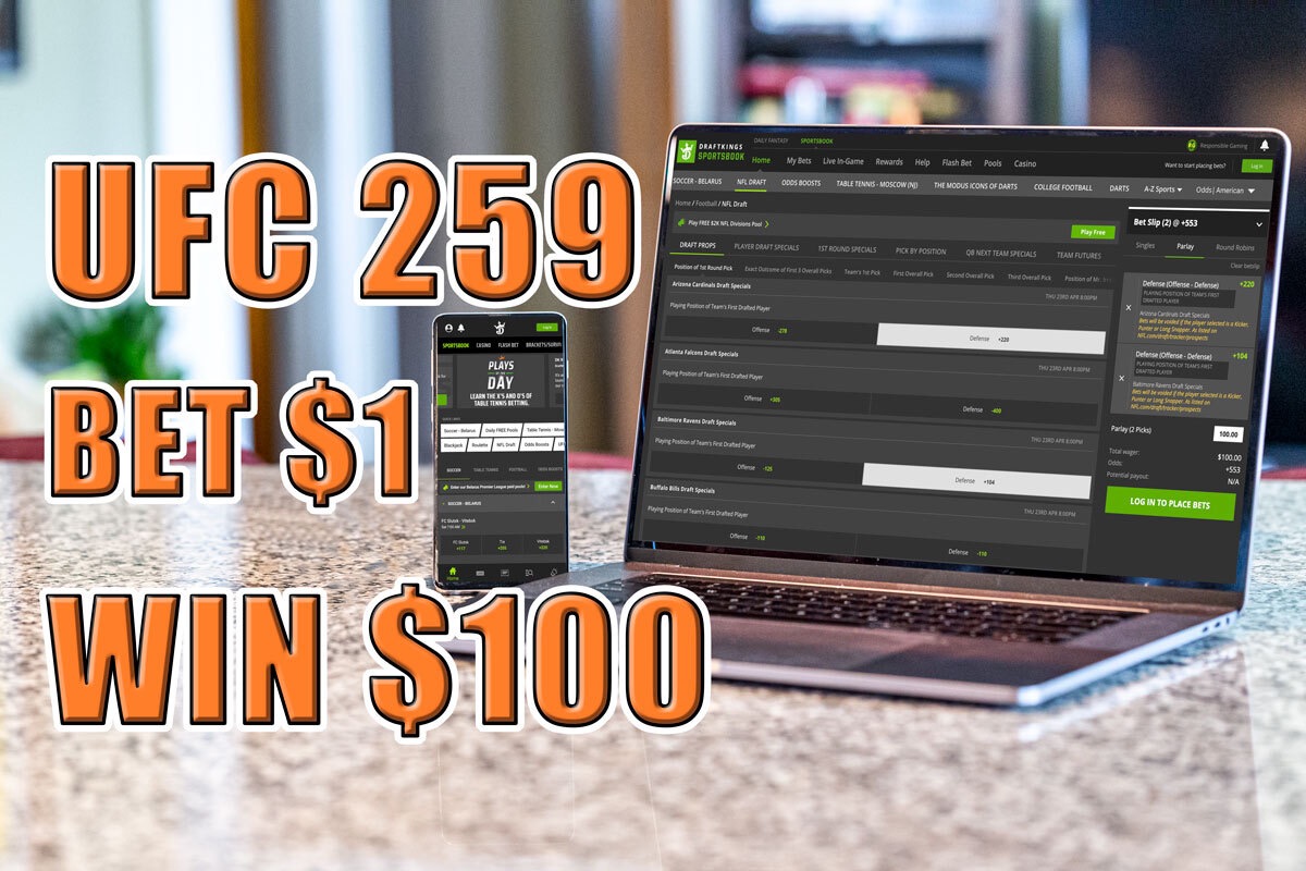 The DraftKings Sportsbook UFC 259 1001 Odds Promo Is a Can'tMiss