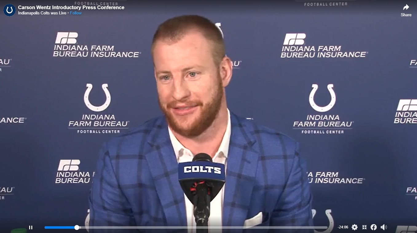 Indianapolis Colts, Carson Wentz to be Featured on In-Season Episodes of HBO’s “Hard Knocks”