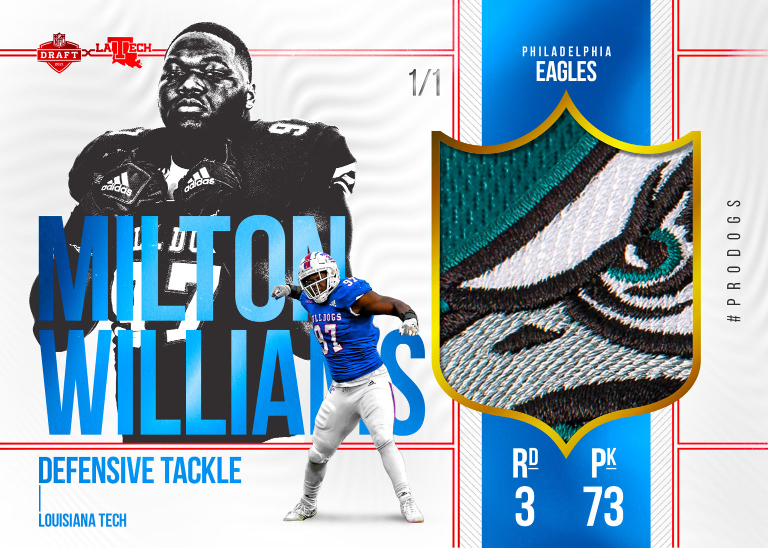 Eagles Trade Back, Draft Defensive Lineman Milton Williams Crossing Broad