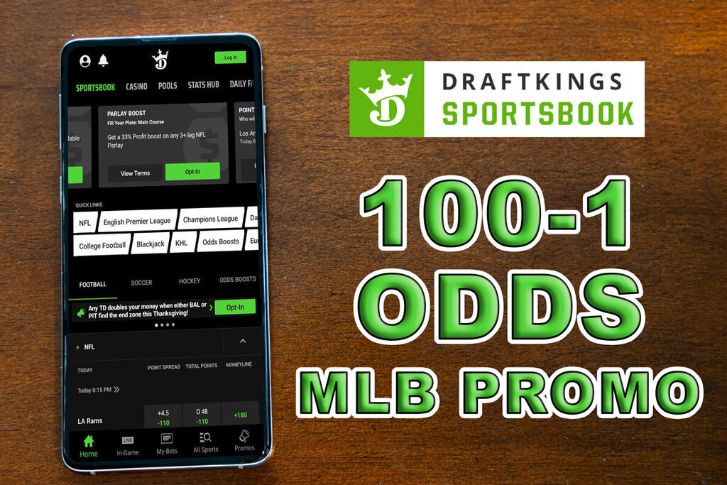 draftkings sportsbook mlb promo 100-1