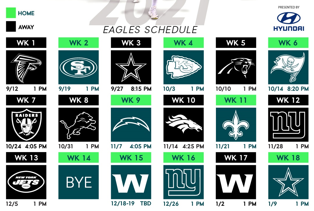 Obligatory Eagles Schedule Post (We've Got 'em Going 15-2