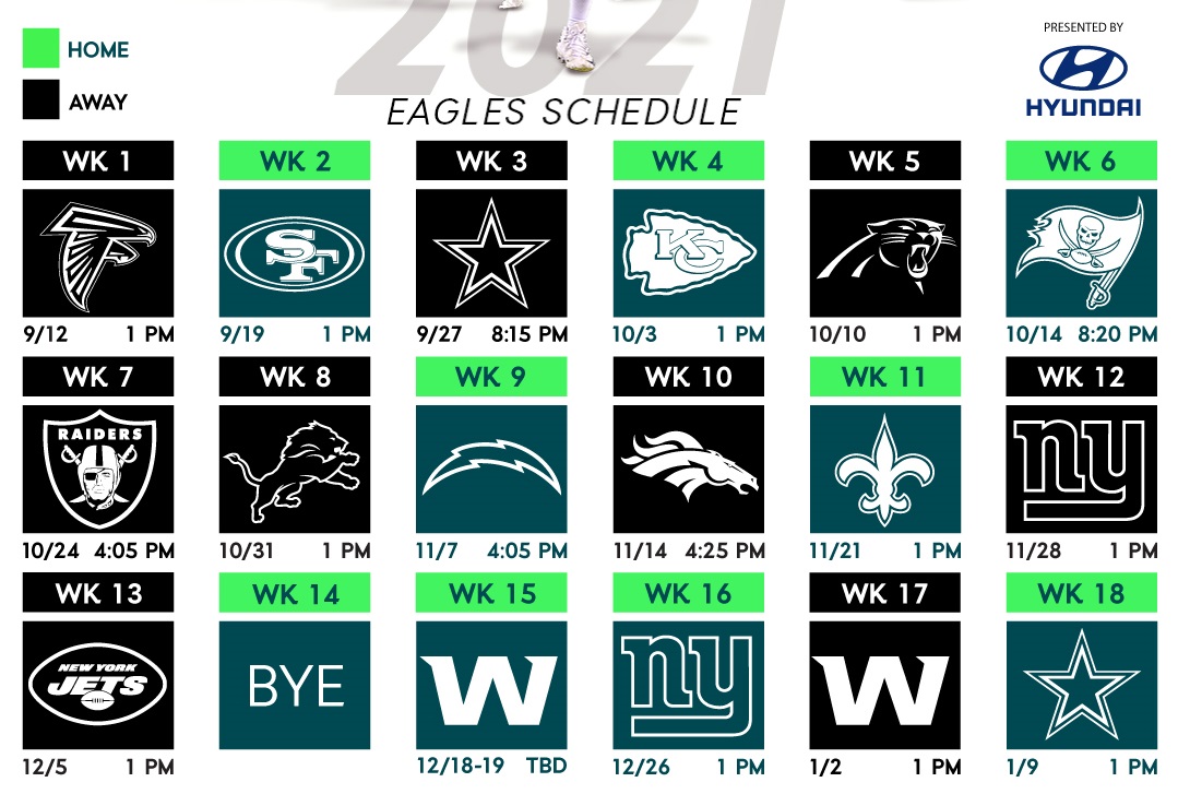 Philadelphia Eagles 2023 NFL schedule release: Here is the schedule of  games, times and locations for the Birds - 6abc Philadelphia