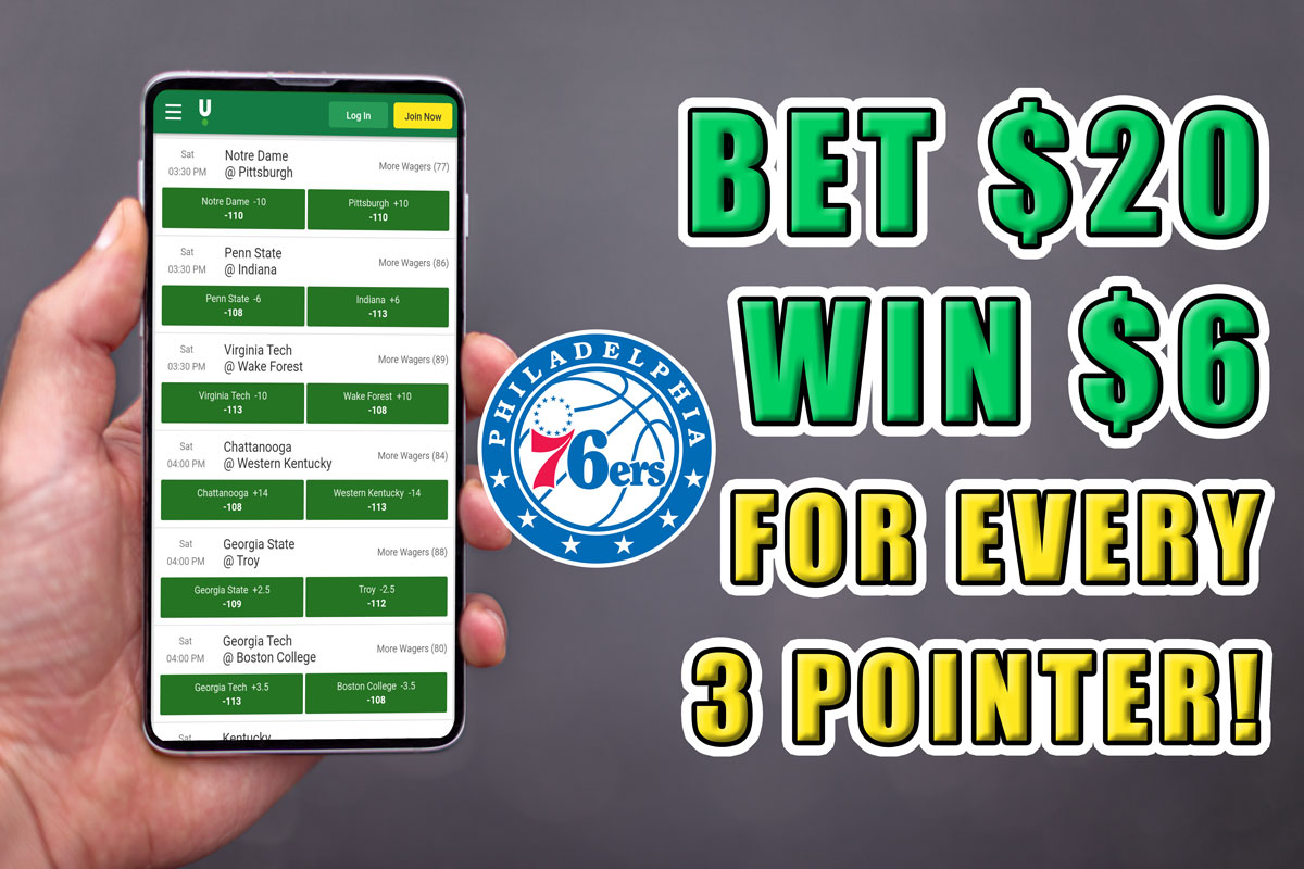 Unibet PA Promo: Win $6 Bonus for Every Sixers 3-Pointer in Game 6