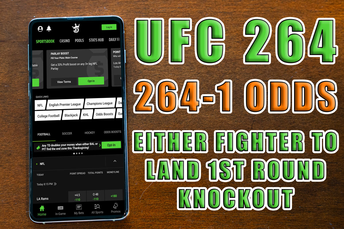 draftkings sportsbook ufc 264 bonus