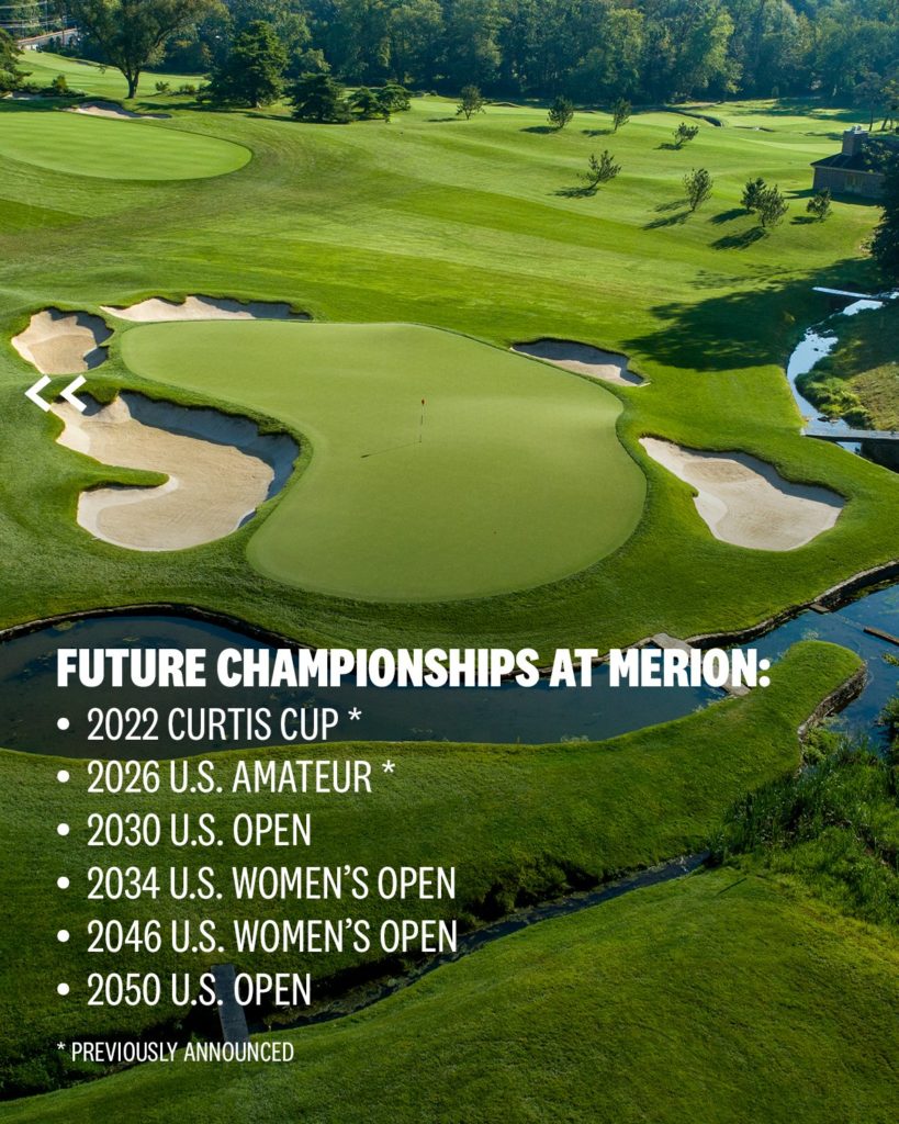 USGA Awards Merion Golf Club a Combined Four Men's and Women's US Open Crossing Broad