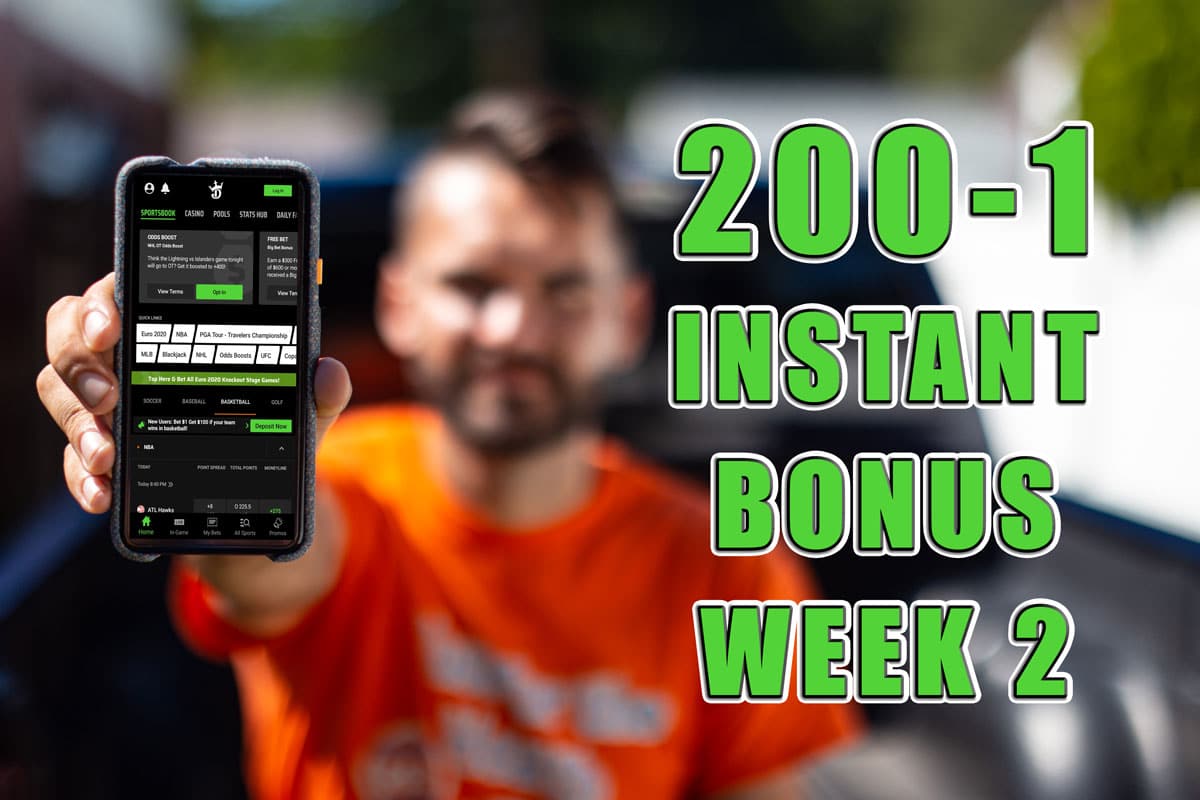 DraftKings Sportsbook Promo Offers 200 Instant Bonus For NFL Week 2