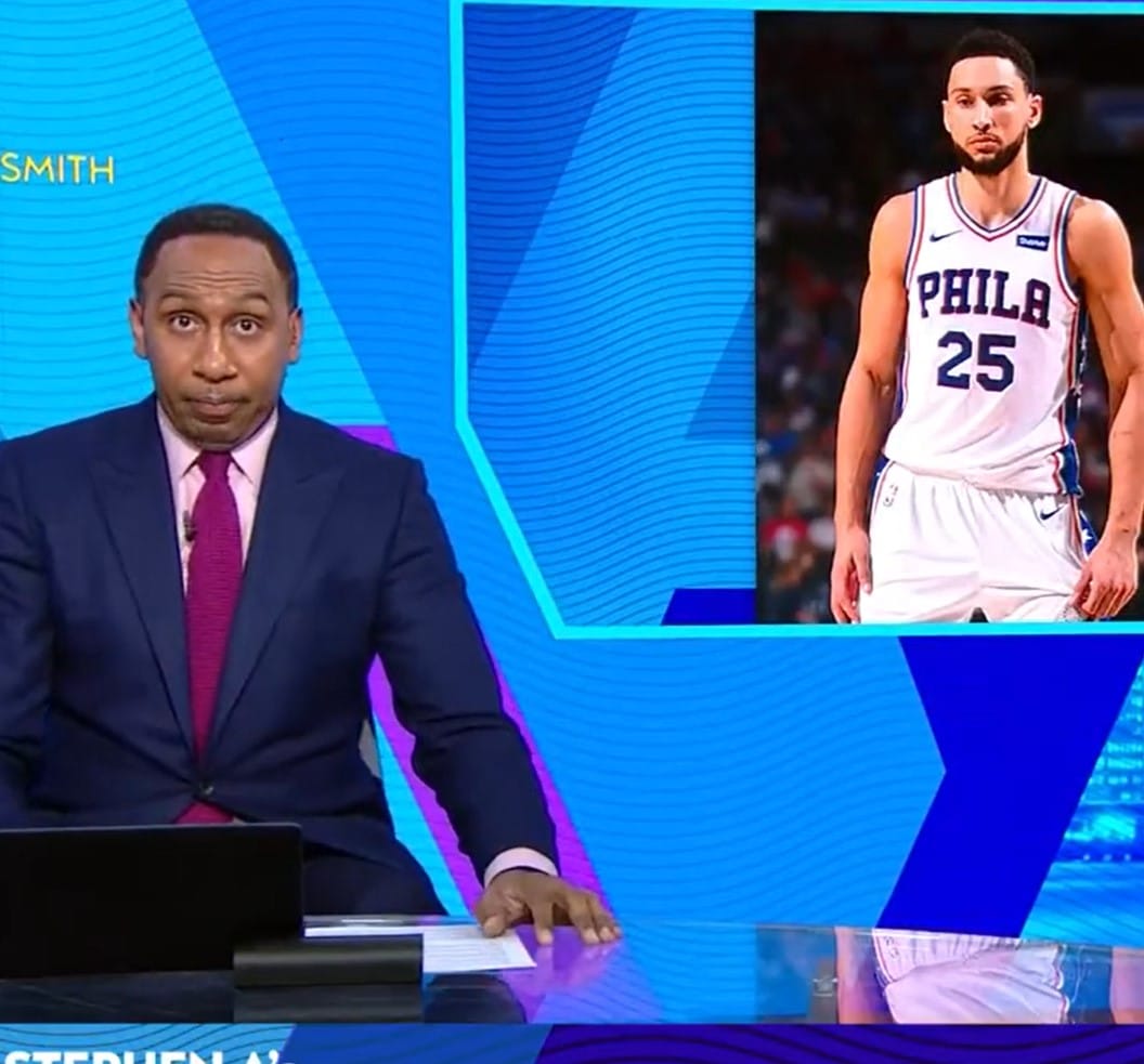 Stephen A. Smith Calls Out Ben Simmons’ Lack of Heart