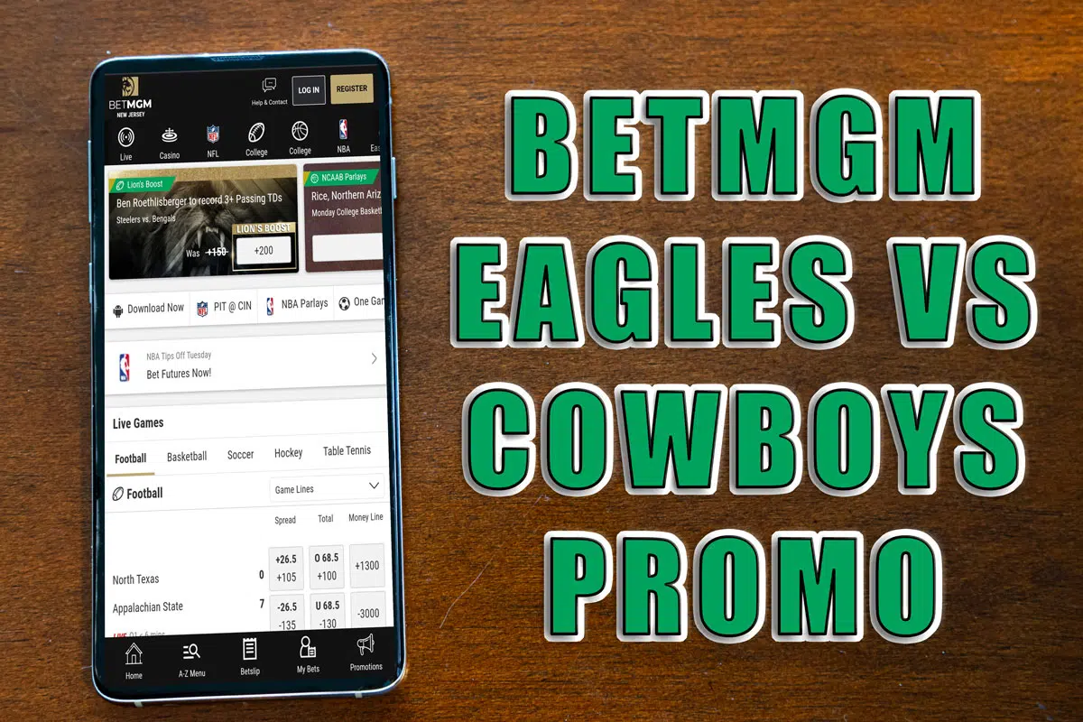 betmgm eagles cowboys mnf promo