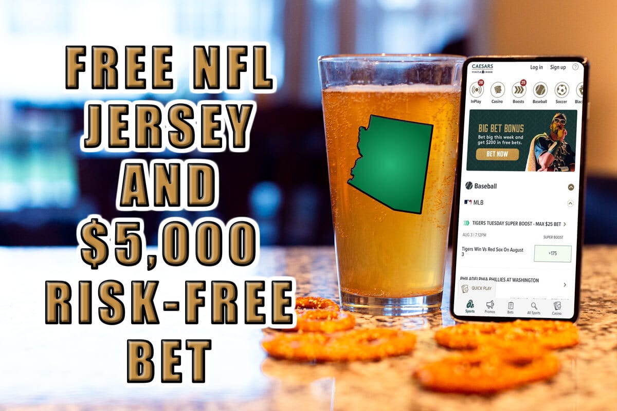 Time Is Running Out to Get Caesars Sportsbook Arizona Free NFL Jersey Promo