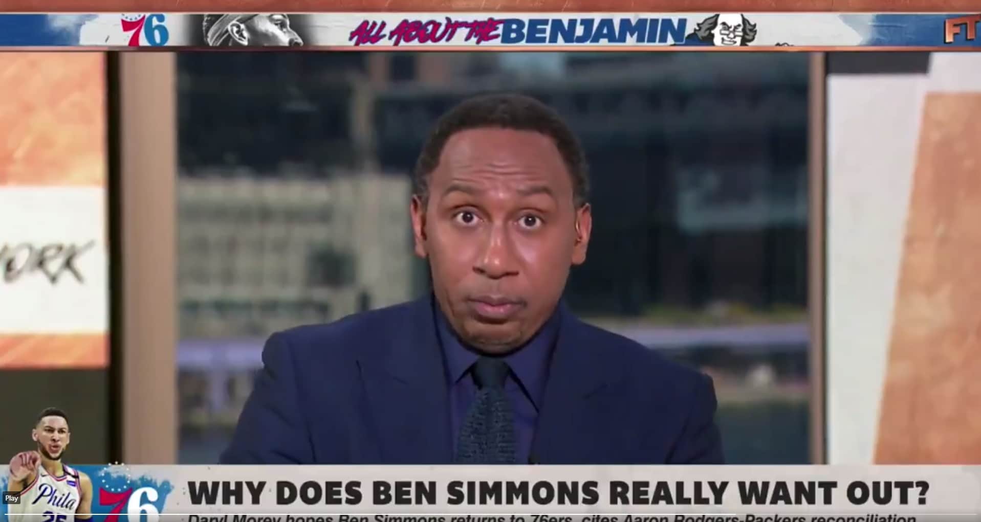 Stephen A Smith Absolutely Nails this Ben Simmons Take