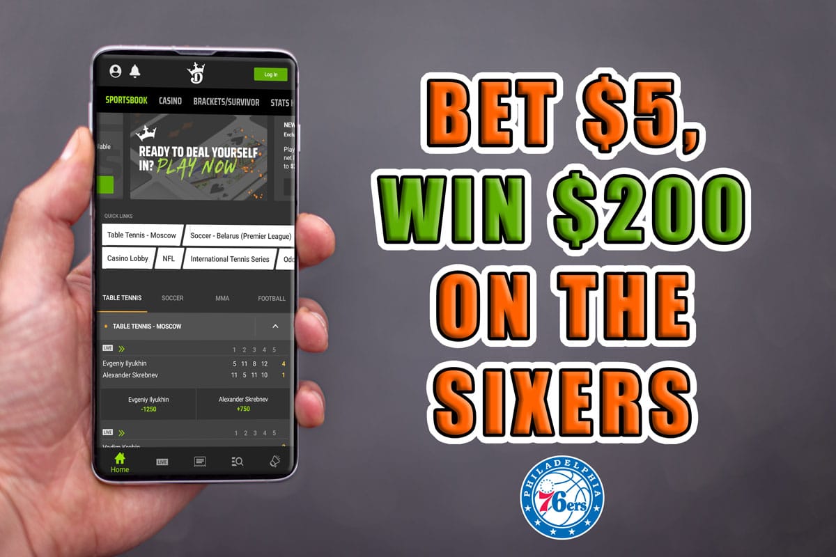 DraftKings Sportsbook Offers Bet 5, Win 200 on SixersPelicans