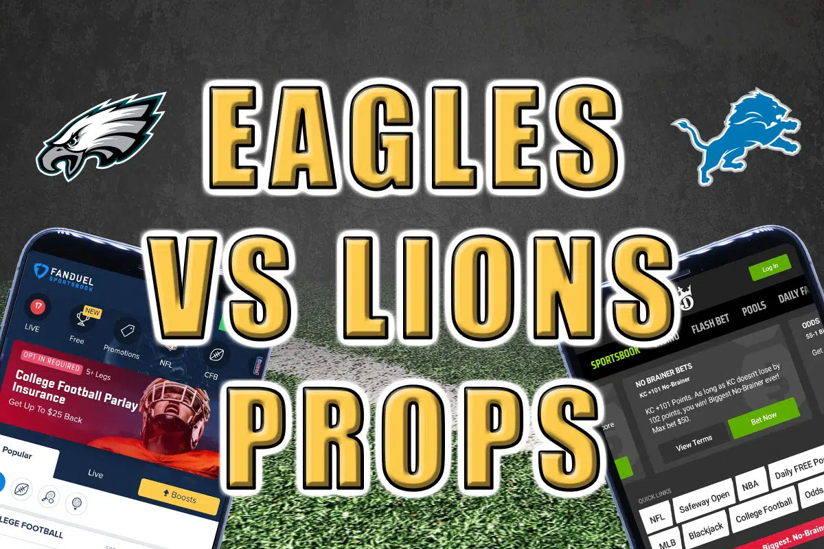 eagles lions player props picks