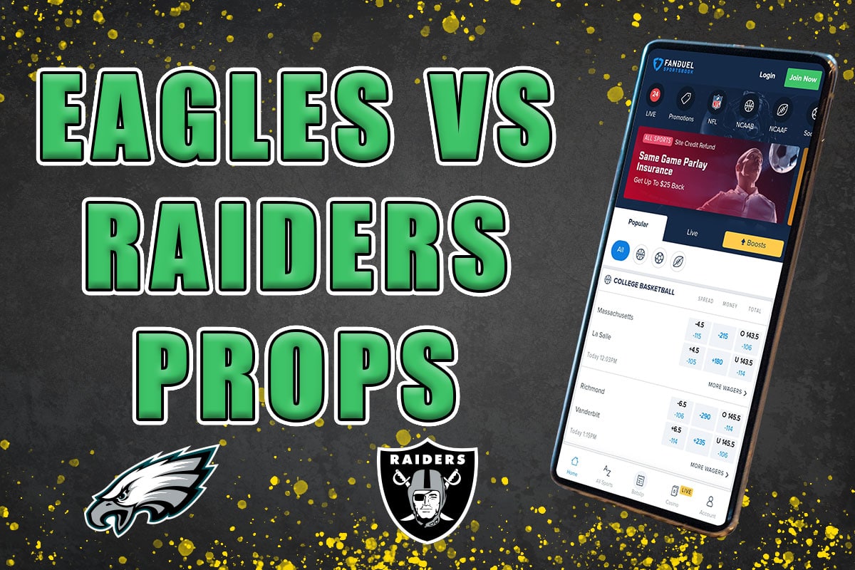 The Top Eagles vs. Raiders Player Props Picks Crossing Broad