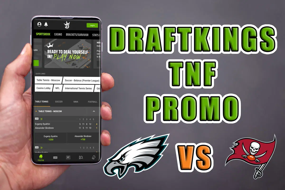 DraftKings Sportsbook Eagles-Bucs Promo Offers Bet $1, Win $100 on TNF -  Crossing Broad