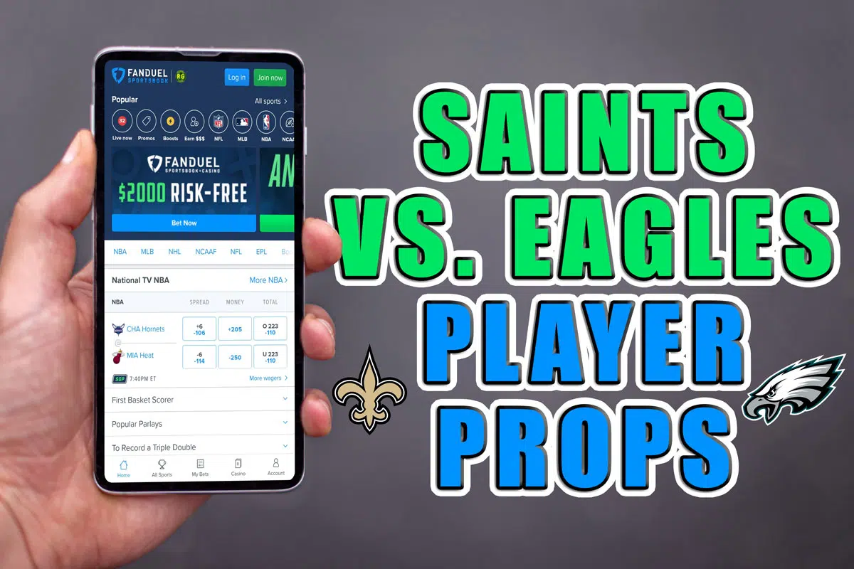 saints eagles player props picks