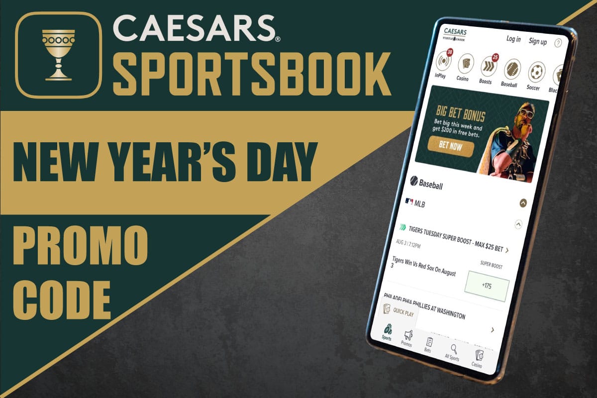 Caesars Sportsbook Promo Code for New Year’s Day Brings $1,001 Free Bet Match