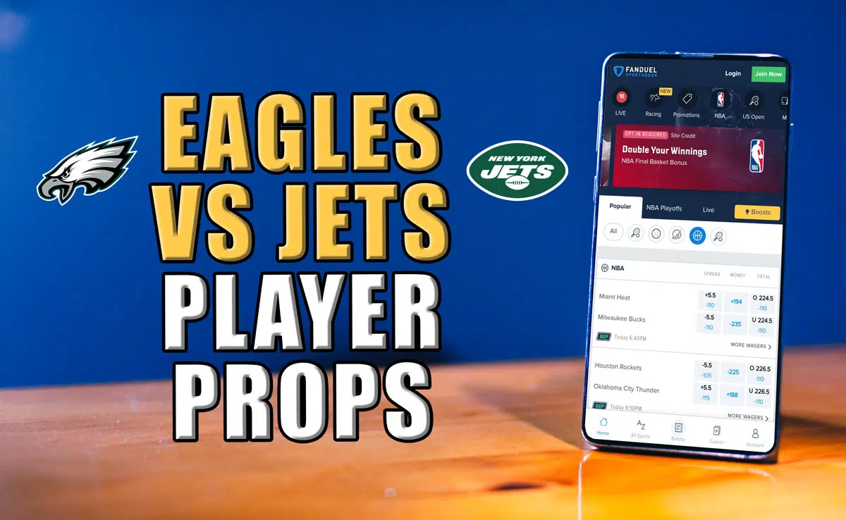 eagles jets player props