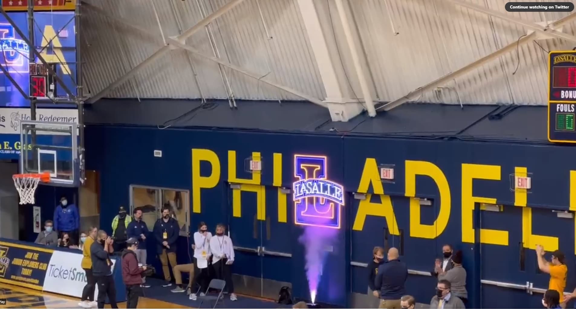 Get Pumped for Basketball with La Salle’s Smoke Machine