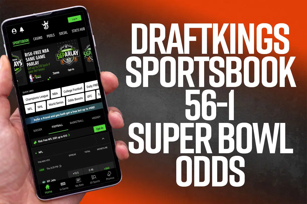 draftkings super bowl 56-1 odds