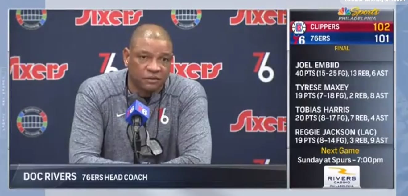 Combative Doc Rivers Reminds Us That He is Infallible and Cannot be Questioned