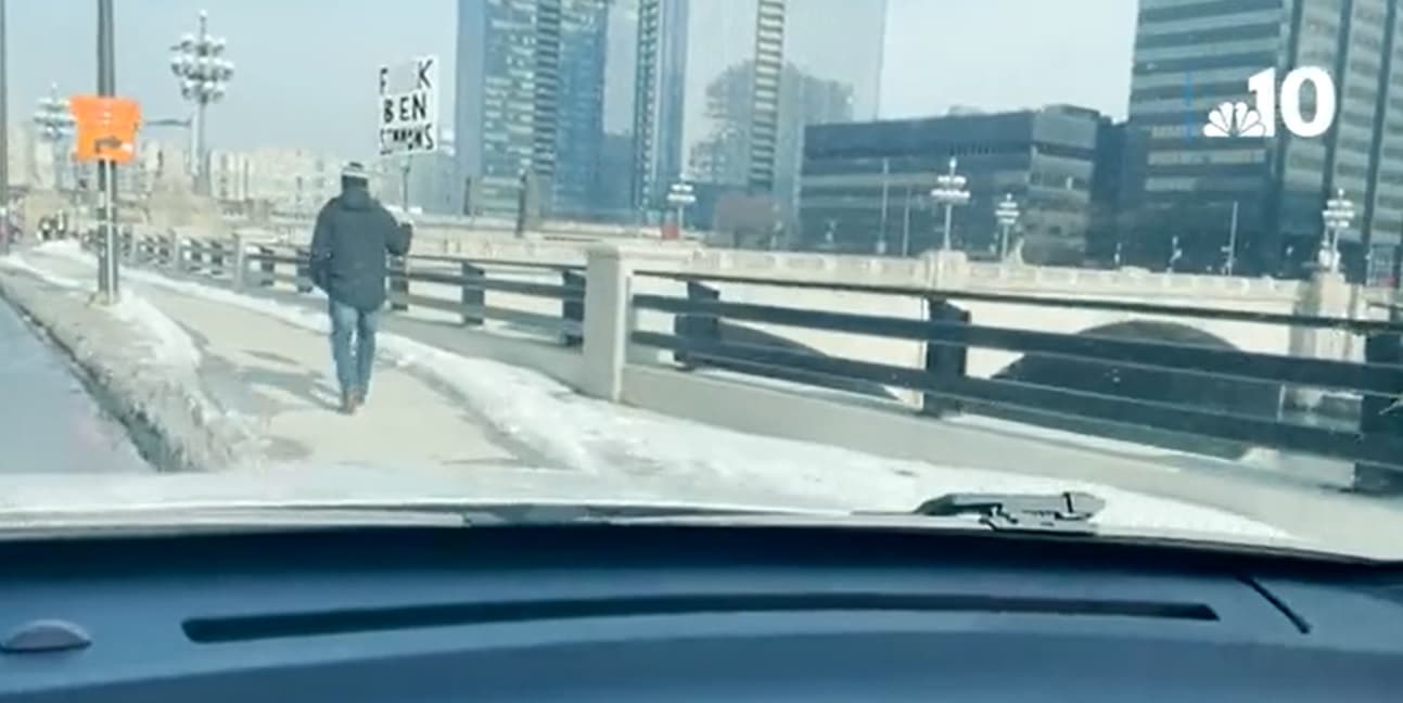 Nothing to See Here, Just a Guy Walking Around Philadelphia with a “F*** Ben Simmons” Sign