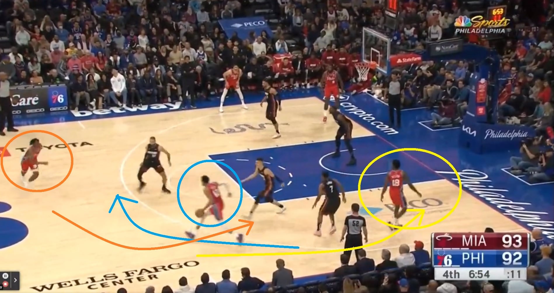 Sixers Use Simple “Dribble Weave” Action with Great Success in Miami Win