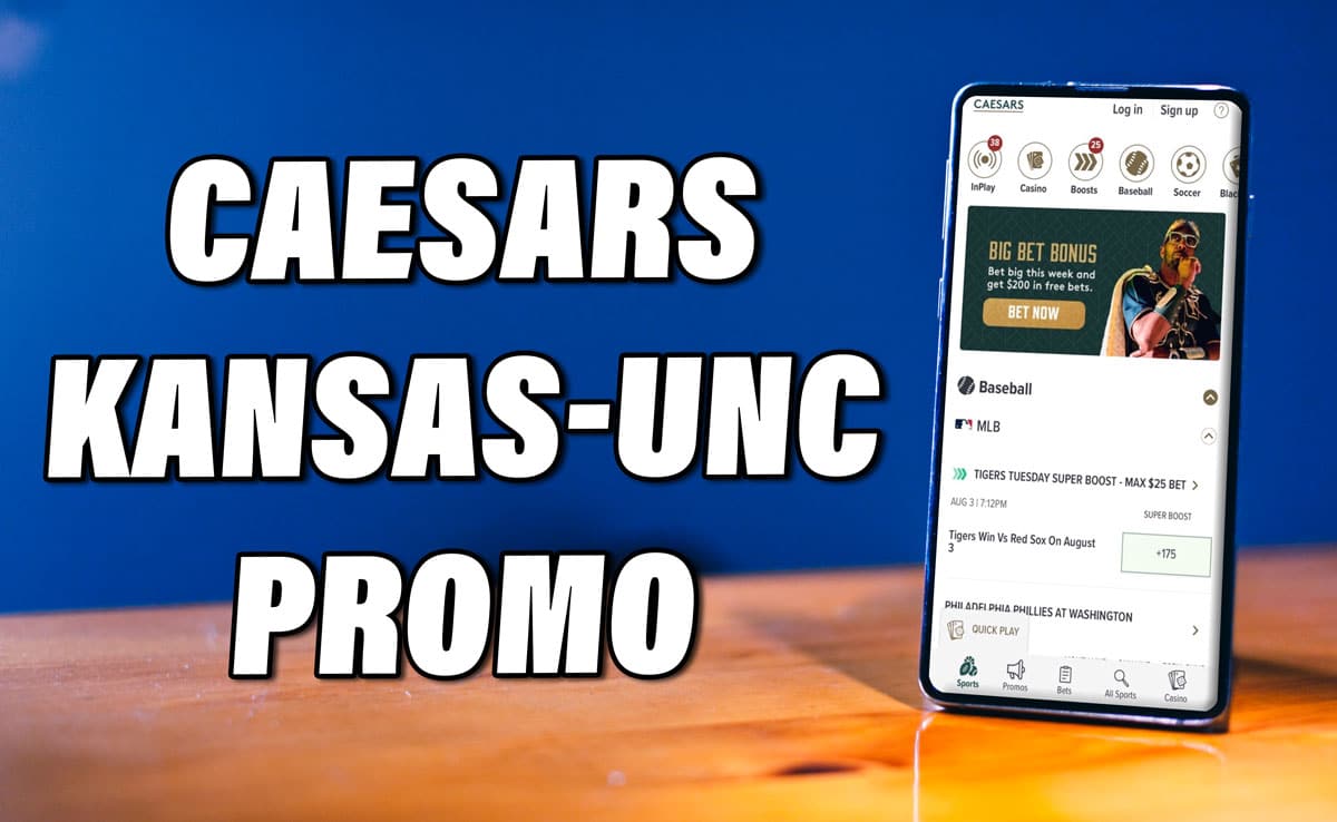 Caesars Sportsbook KansasUNC Promo Unpacks 1,100 RiskFree Bet, Odds