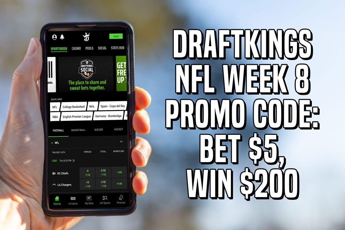 DraftKings Promo Code: NFL Week 8 Bet $5, Win $200 on Any Matchup