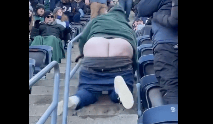 This Video of a Bears Fan Pushing a Packers Fan Down a Flight of Steps at the Eagles Game is a Must Watch