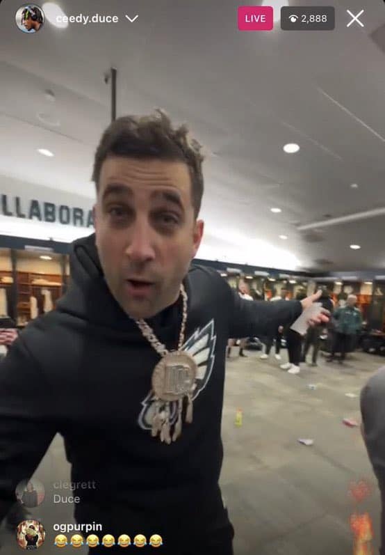 Nick Sirianni Was Caught Rocking a Dream Chasers Chain in the Eagles Locker Room