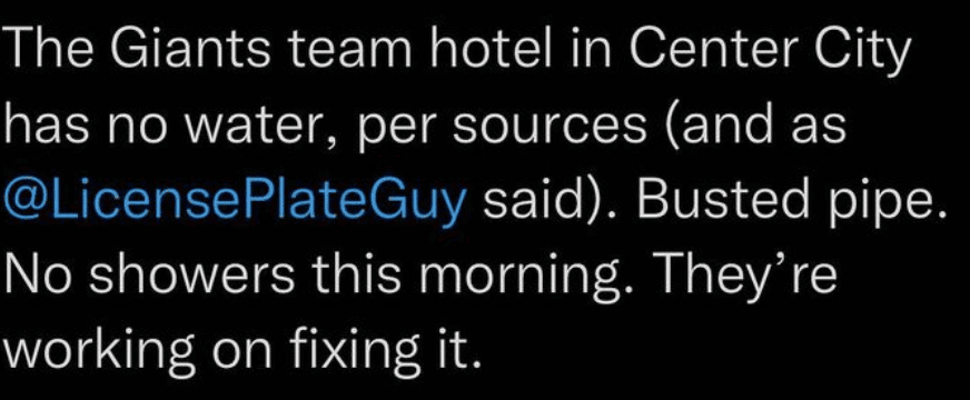 Which One of You Busted a Water Pipe in the Giants’ Hotel?