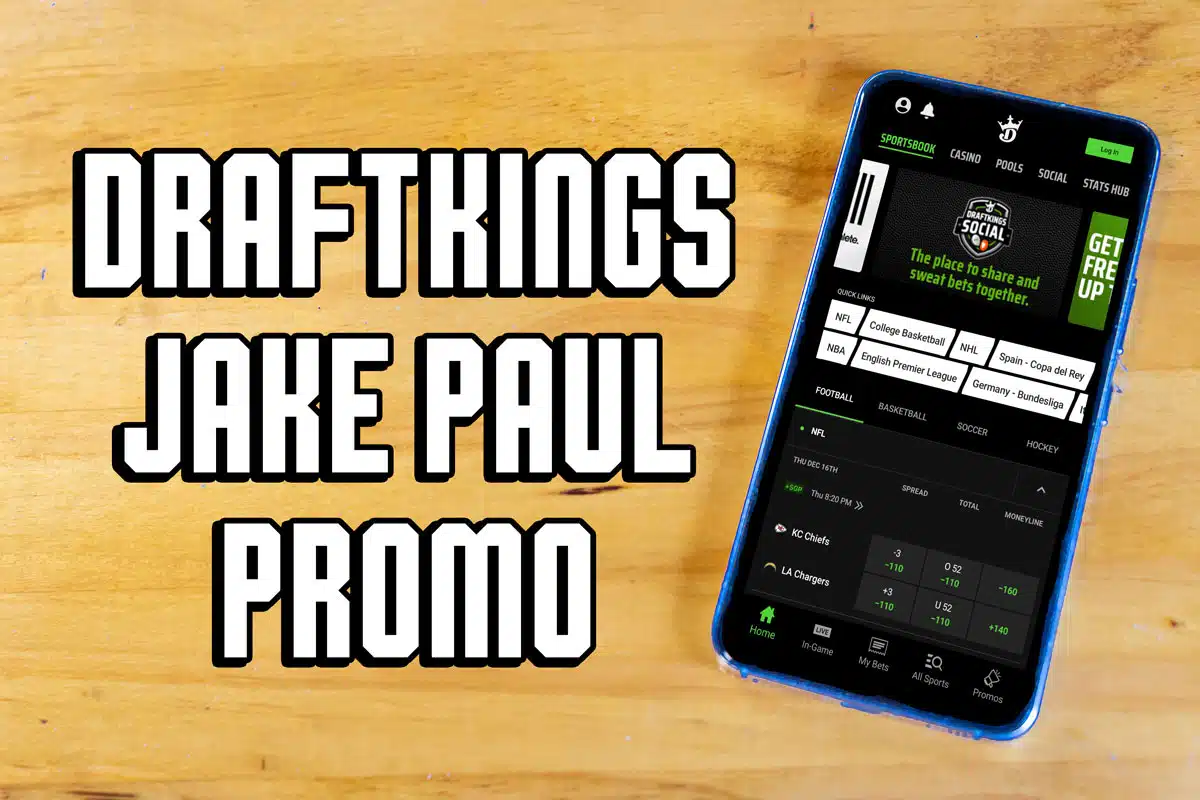 DraftKings Jake Paul Promo Bet 5 and Win, Get 150 in Bonus Bets