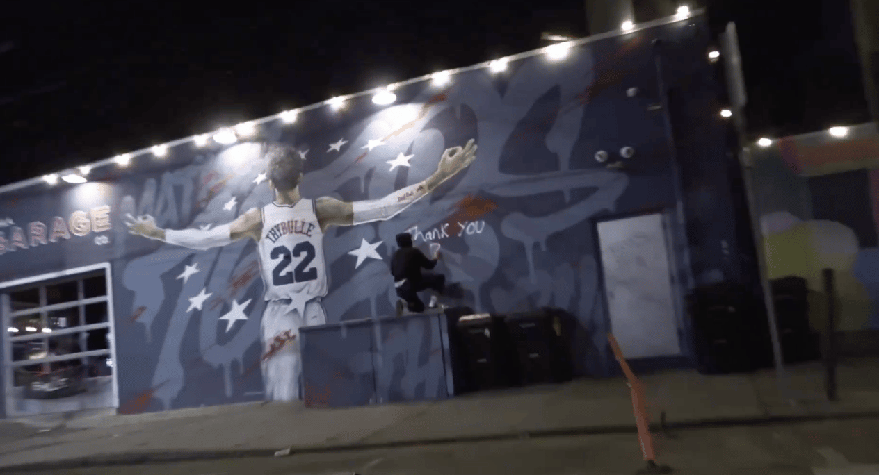 Matisse Thybulle's mural tag defaced on Garage Fishtown