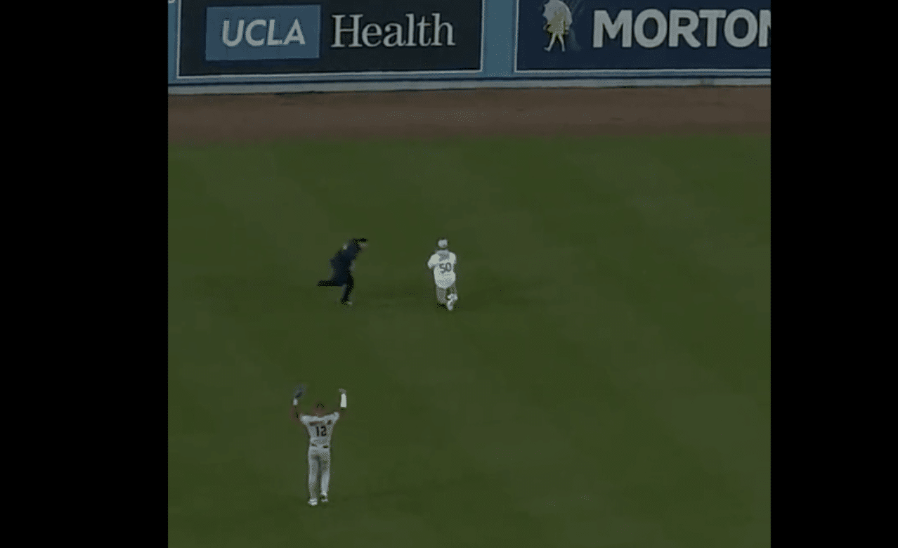 Dodgers Fan Gets His Brain Scrambled During On-Field Proposal