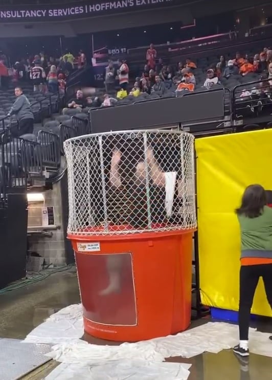 Valerie Camillo with the Dunk Tank Sneak Attack