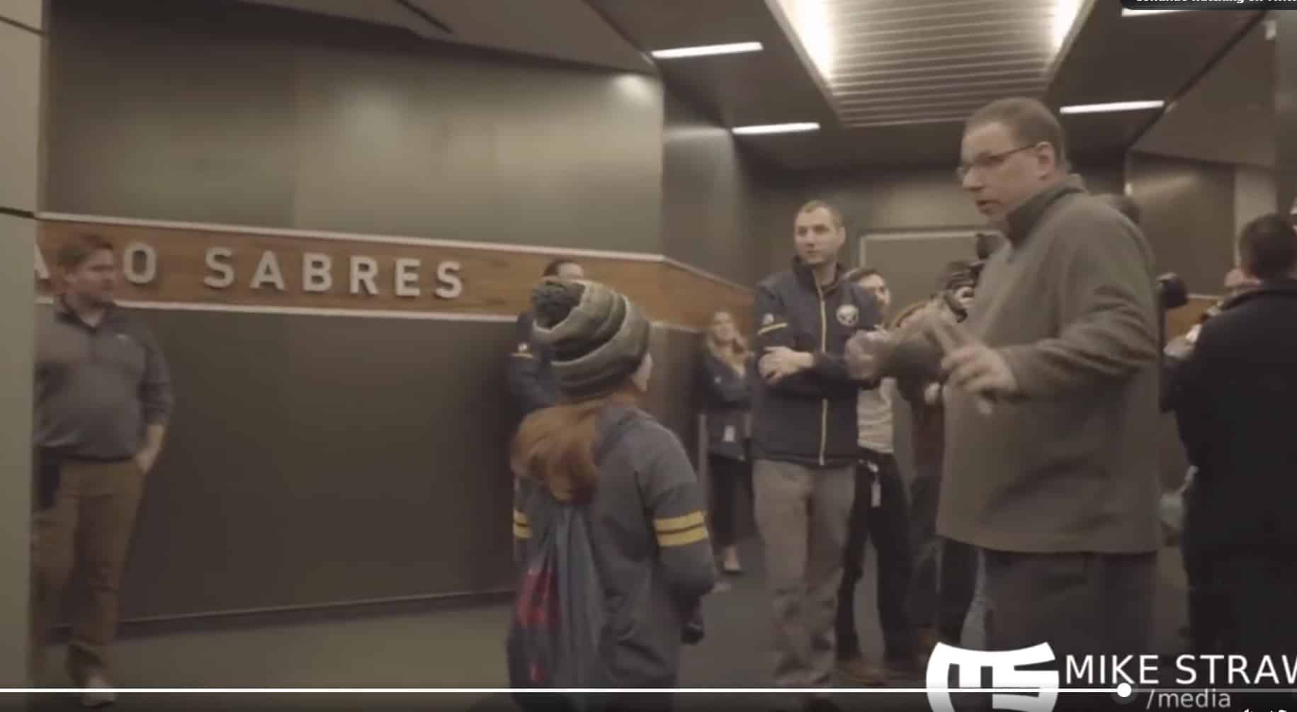 This Sabres Reporter is Getting Hammered for Preventing a Kid from Joining Media Scrum