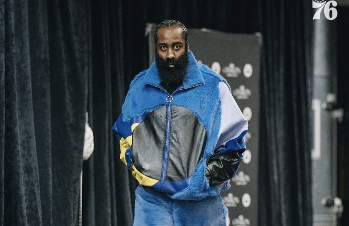 Tim and Friends on X: James Harden's game 1 outfit. Drop your