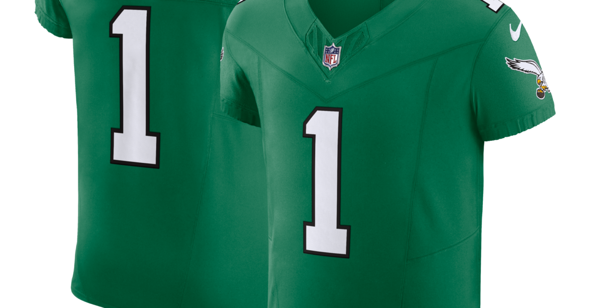 Here's How to Buy the New Eagles Kelly Green Jerseys Crossing Broad