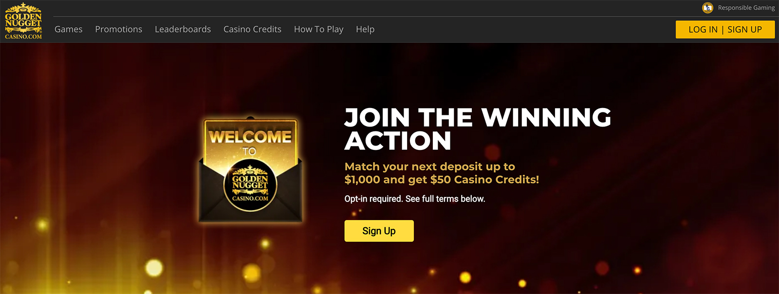 Golden Nugget PA Online Casino Promo Code Landing Page