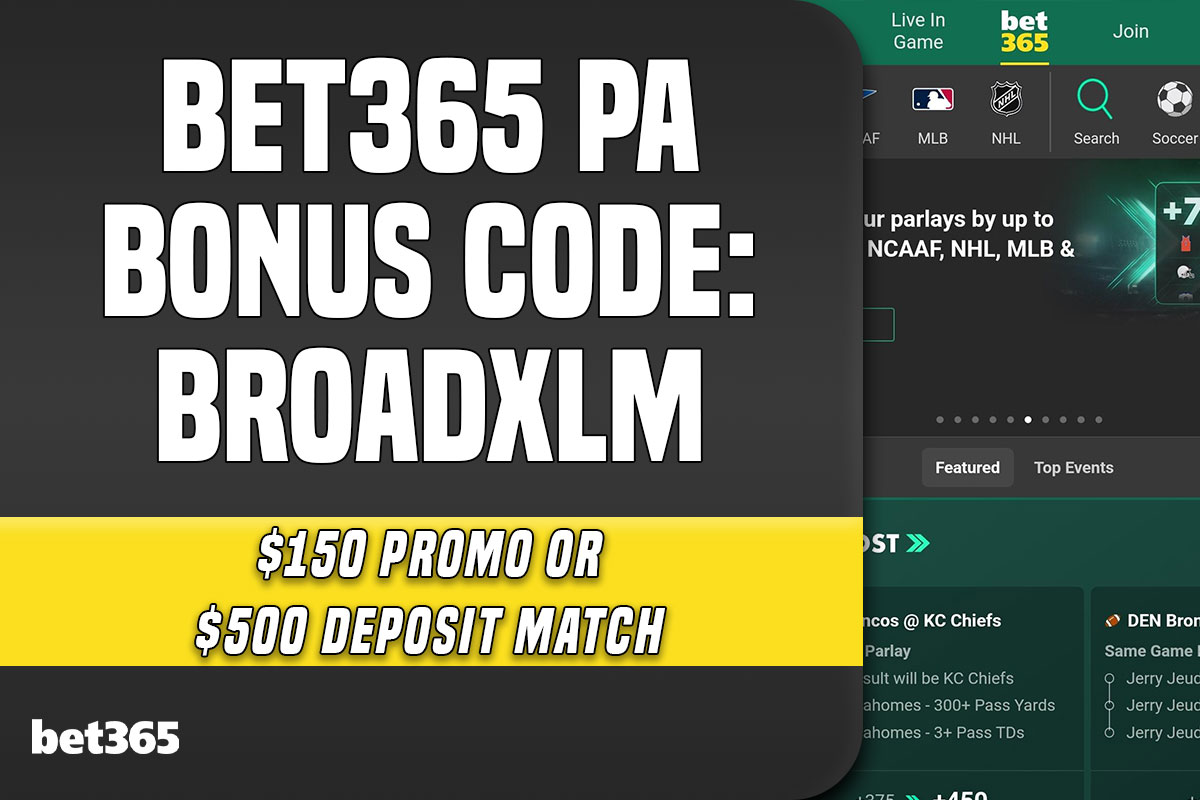 Bet365 PA Bonus Code BROADXLM: Get $150 Sportsbook Promo, $500 Casino ...
