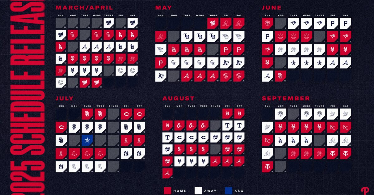 Phillies Release 2025 Schedule - Crossing Broad